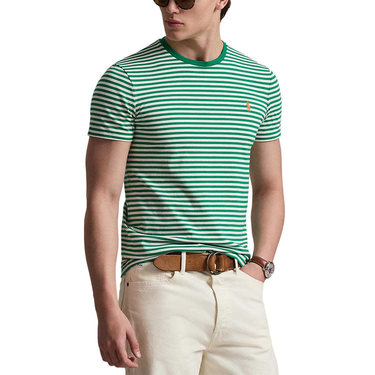 Polo Ralph Lauren Custom Slim Fit Striped Jersey T-Shirt